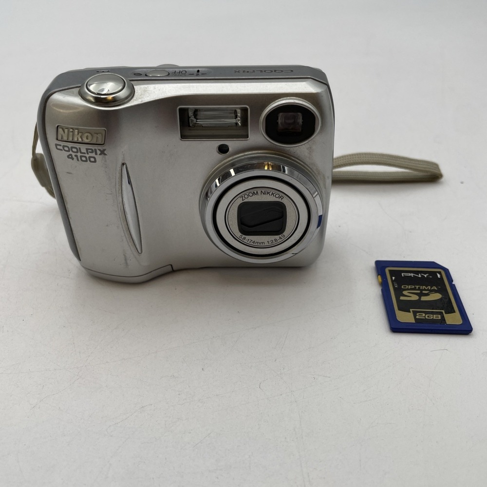Nikon COOLPIX 4100 Compact Digital Camera JAPAN + 2GB SD Memory Card+Free Ship
